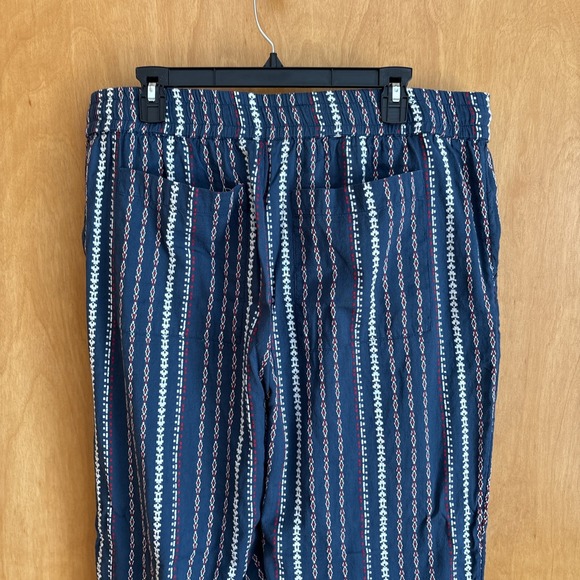 Sundance Women's Size XL Talia Easy Blue/Multicolor Striped Pants With Pocket's - Picture 6 of 12